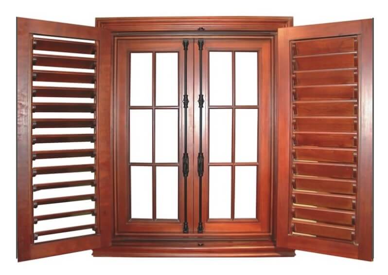 LAKE HOUSE DOUBLE WINDOWS WITH SHUTTERS