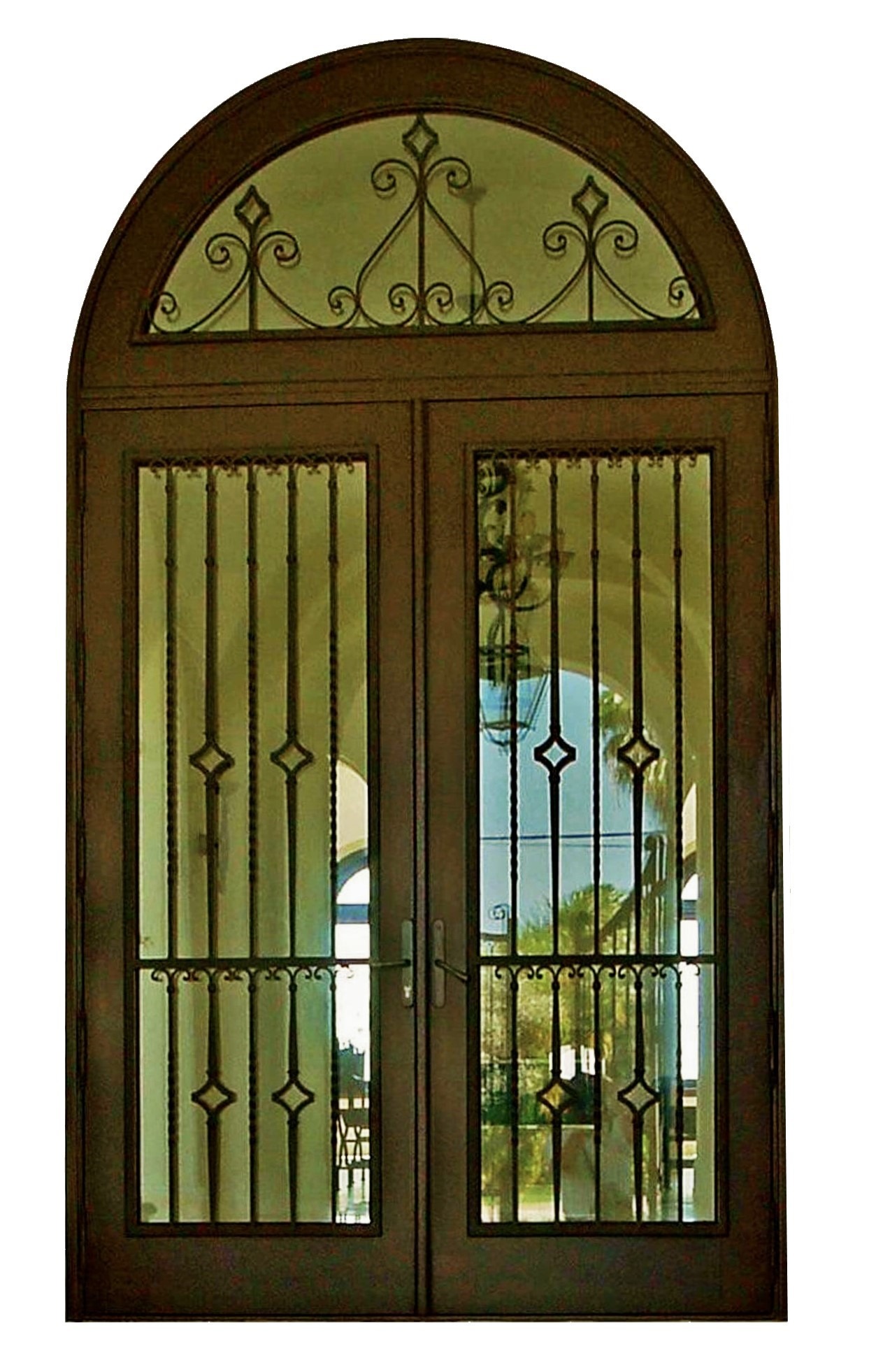 VALUSA MAHOGANY GLASS DOORS AND TRANSOM