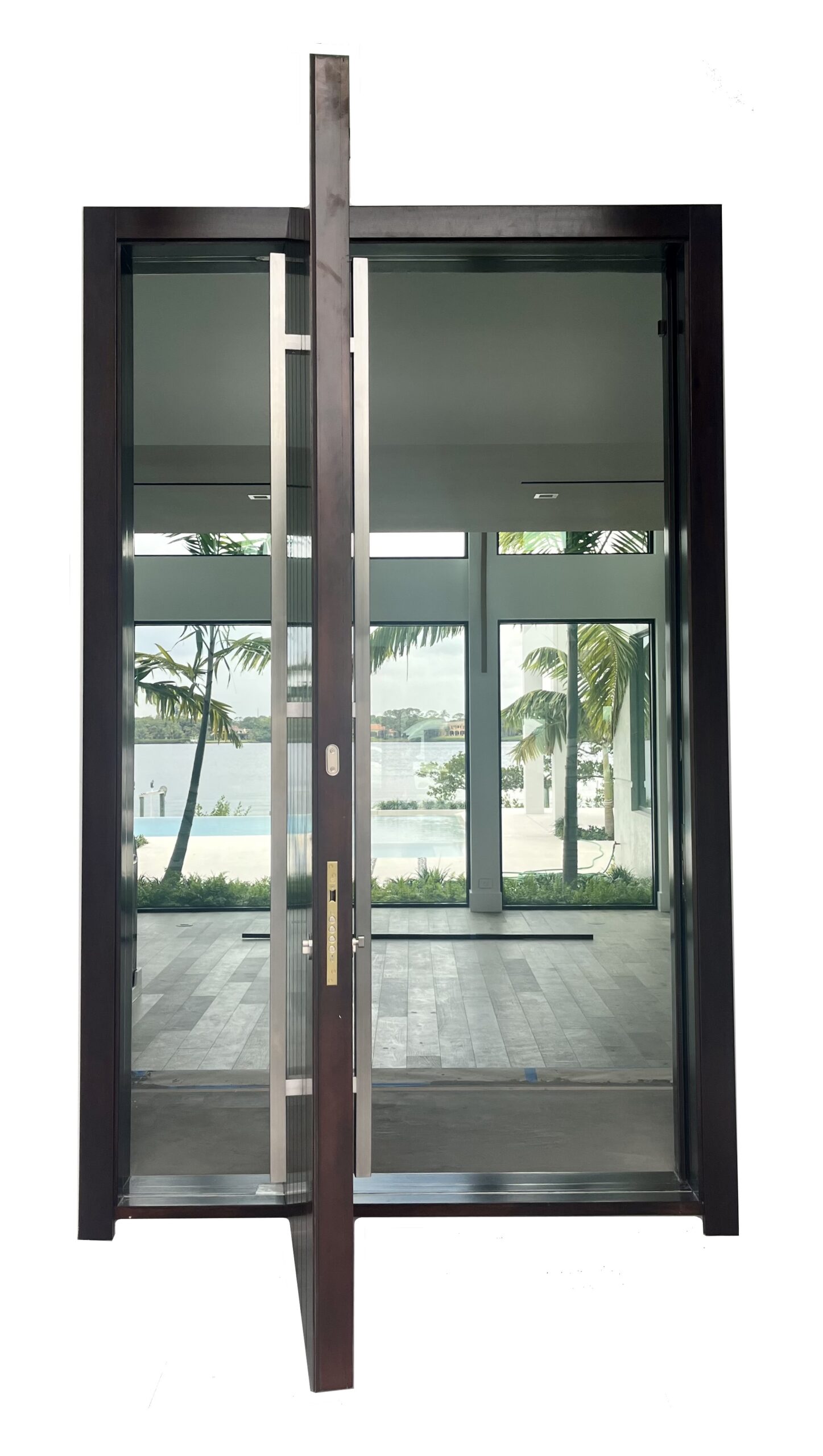 VALUSA MAHOGANY GLASS DOORS AND TRANSOM