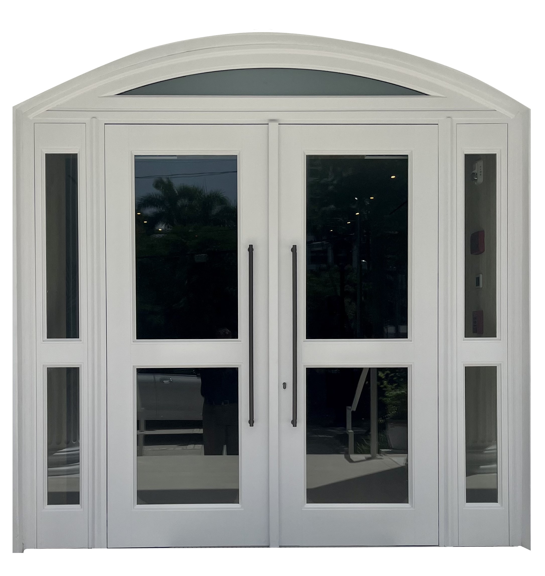 VALUSA MAHOGANY GLASS DOORS AND TRANSOM