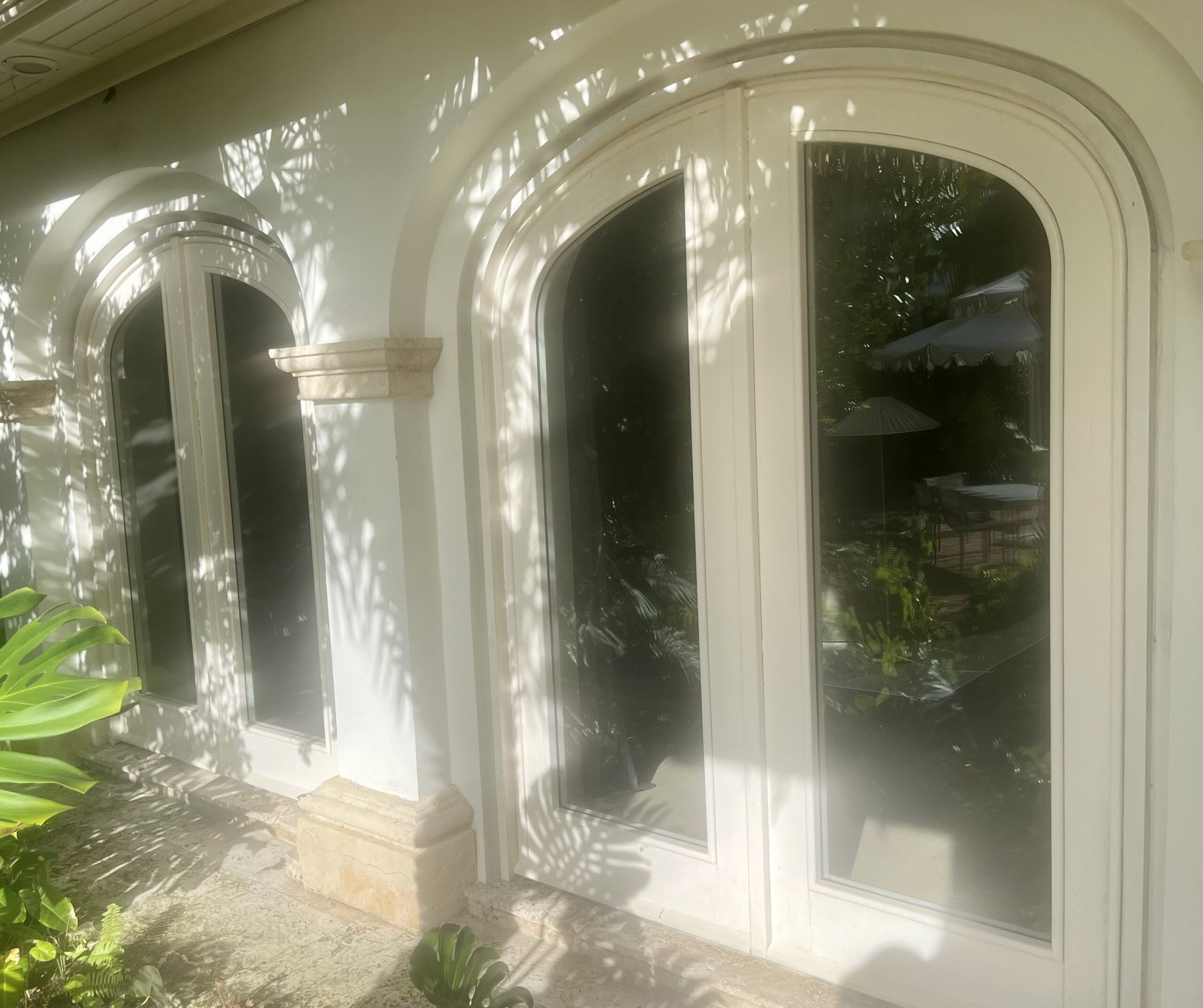 VALUSA MAHOGANY GLASS DOORS AND TRANSOM