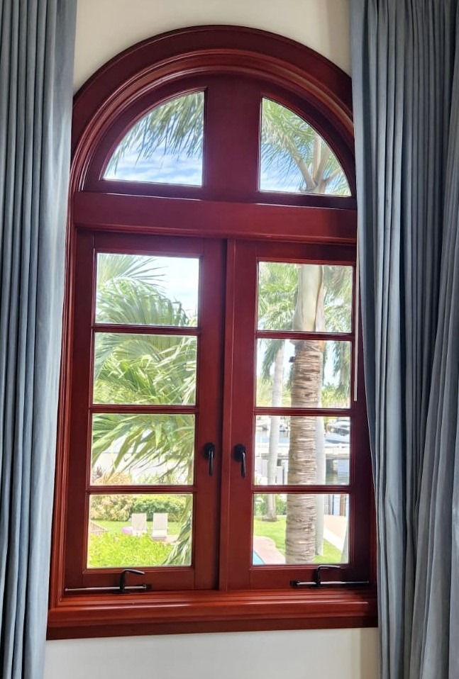 VALUSA MAHOGANY GLASS DOORS AND TRANSOM