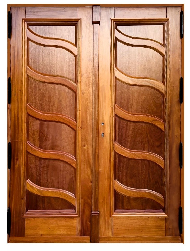 VALUSA MAHOGANY GLASS DOORS AND TRANSOM