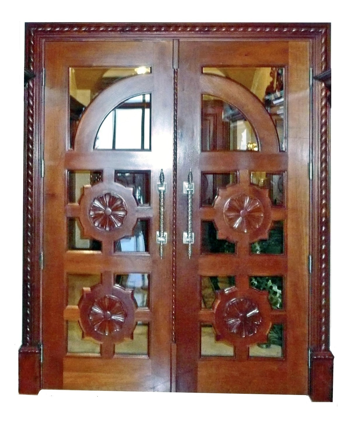 VALUSA MAHOGANY GLASS DOORS AND TRANSOM