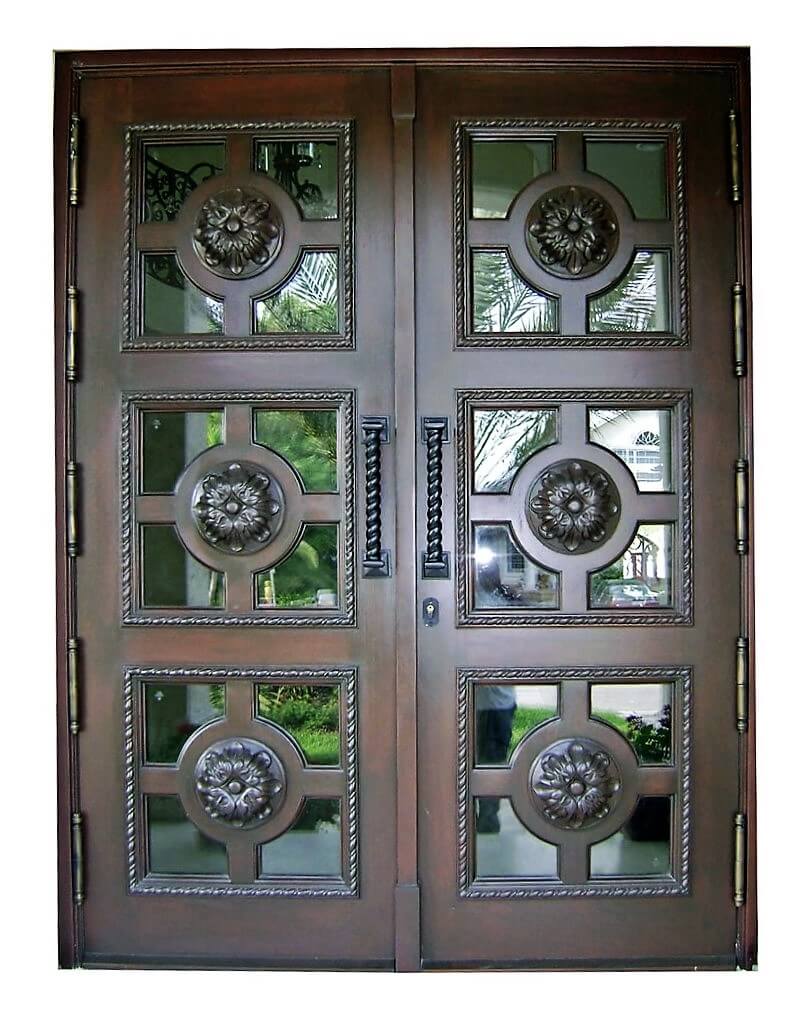 VALUSA MAHOGANY GLASS DOORS AND TRANSOM