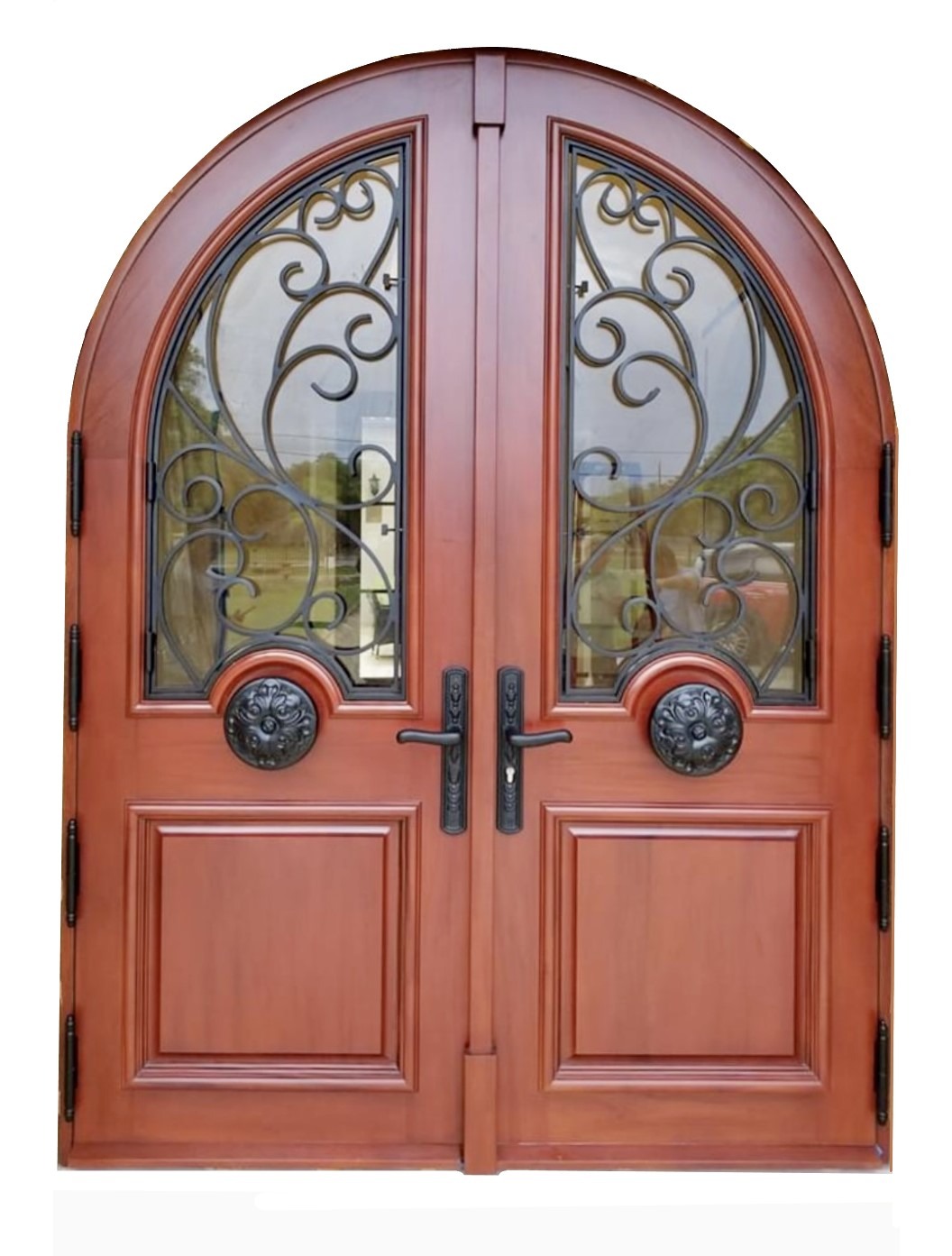 VALUSA MAHOGANY GLASS DOORS AND TRANSOM