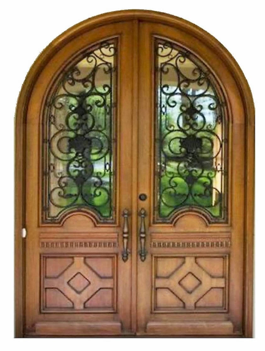 VALUSA MAHOGANY GLASS DOORS AND TRANSOM