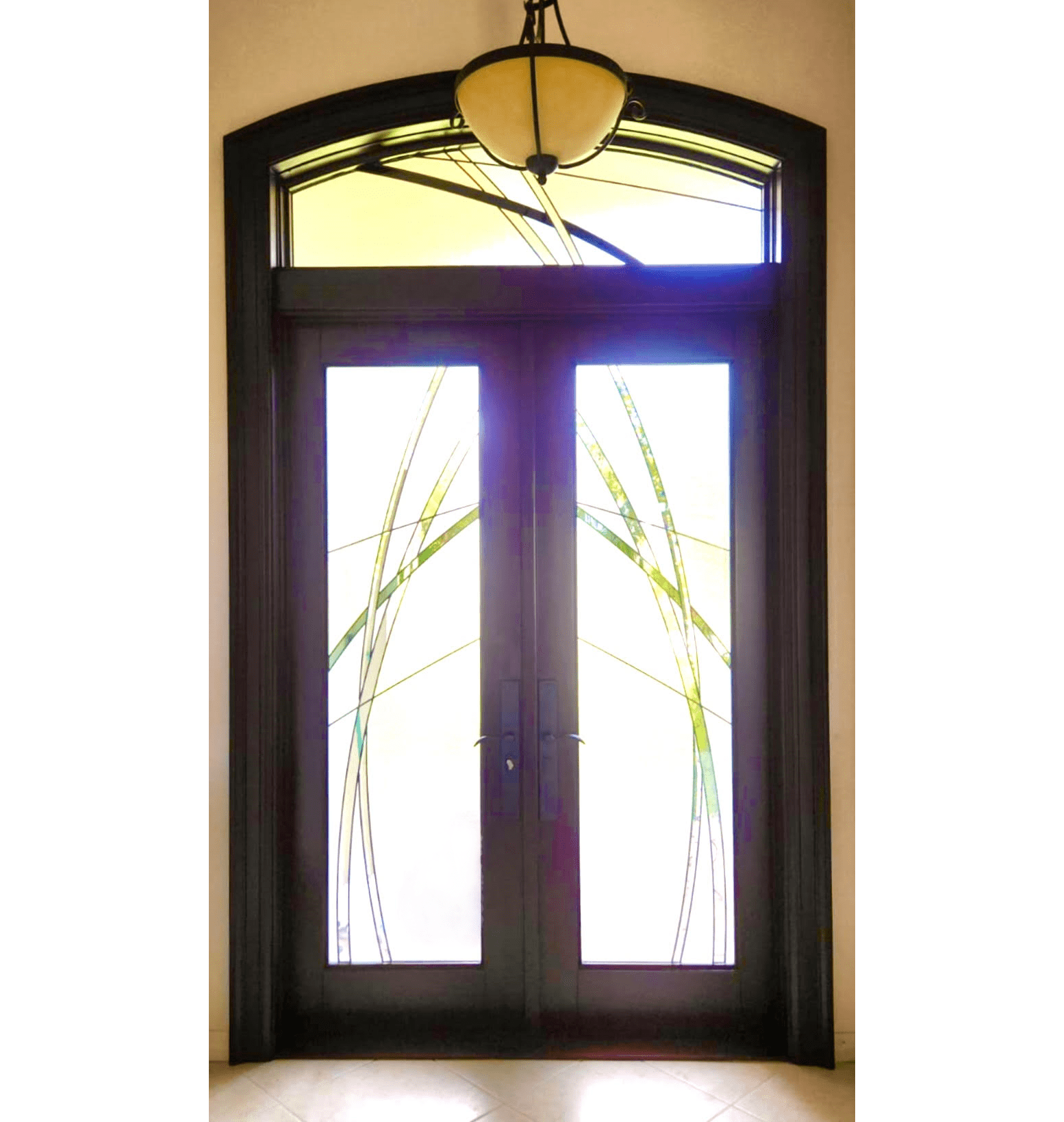 VALUSA MAHOGANY GLASS DOORS AND TRANSOM