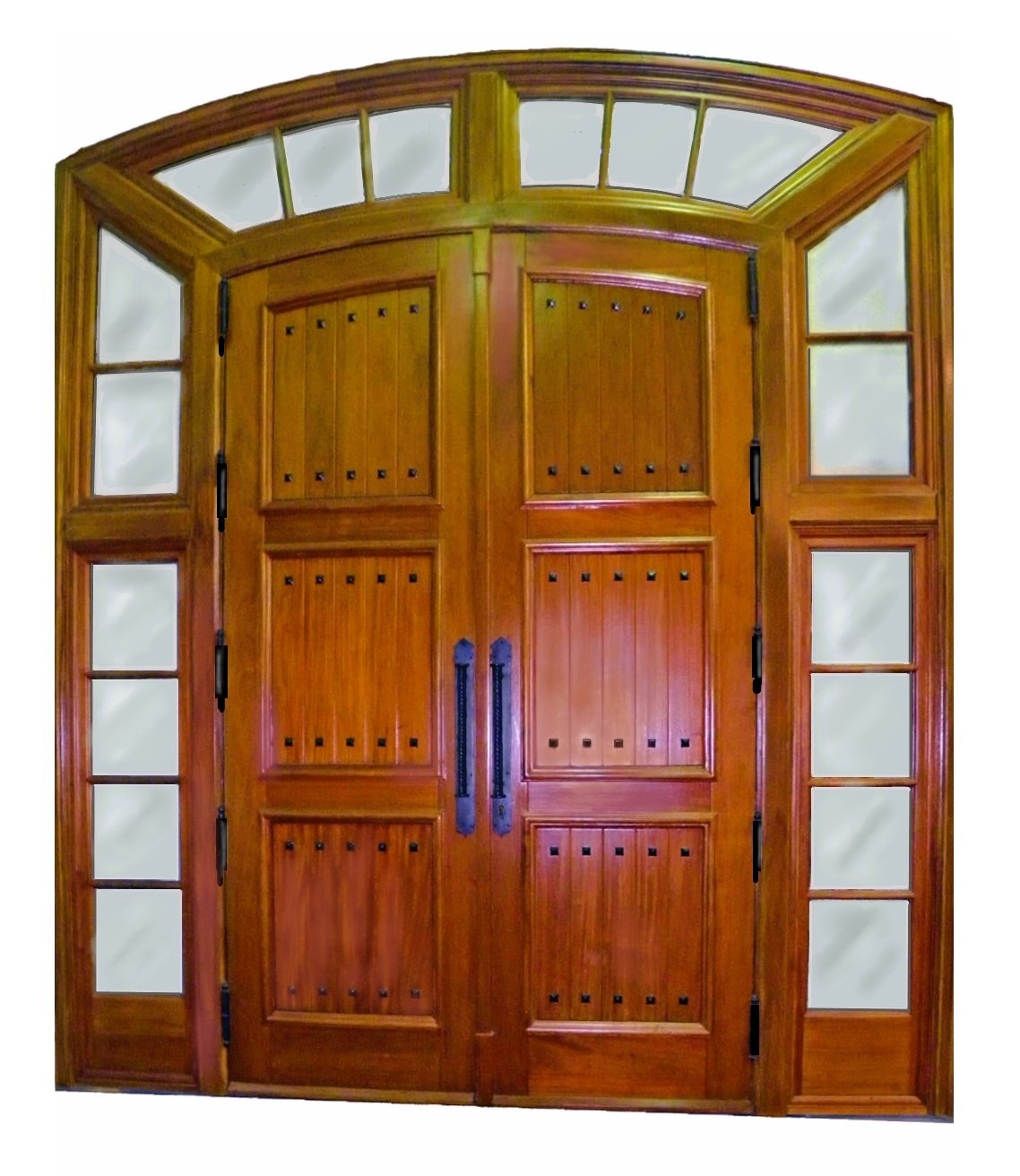 VALUSA MAHOGANY GLASS DOORS AND TRANSOM